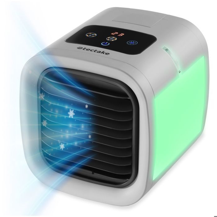 Refroidisseur dair TECTAKE Climatiseur FROSTY avec éclairage LED 3 en 1 et 5 vitesses