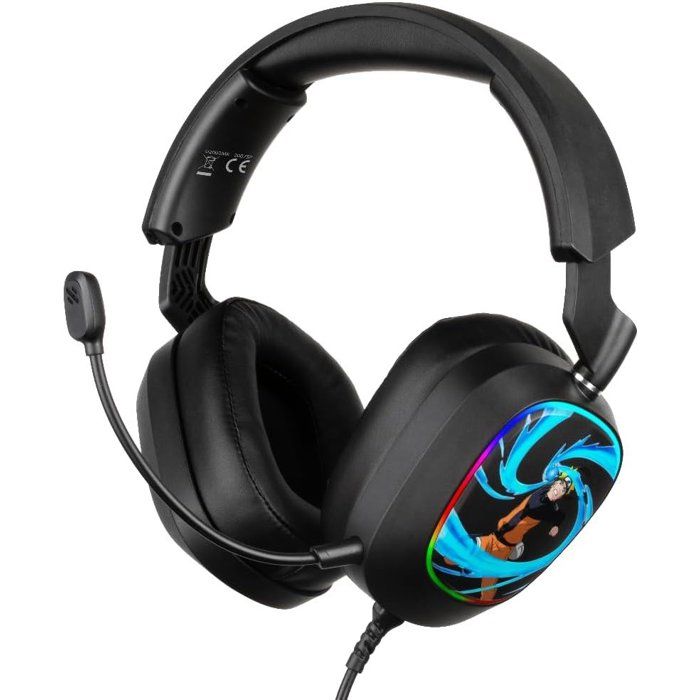 Casque Gaming Filaire KONIX Naruto Shippuden – Son Surround 7.1, Haut-parleurs 50 mm - vue 4