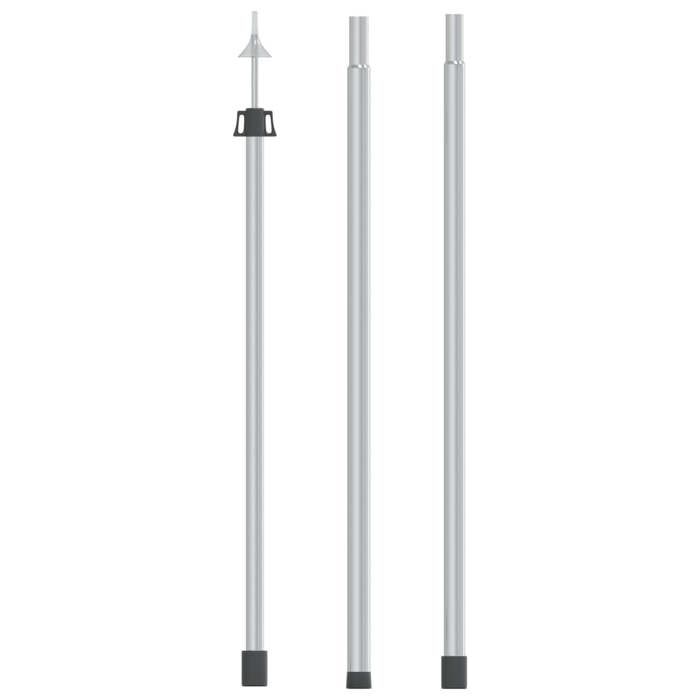 Mât de bâche télescopique - vidaXL - Aluminium - Longueur 102-260 cm