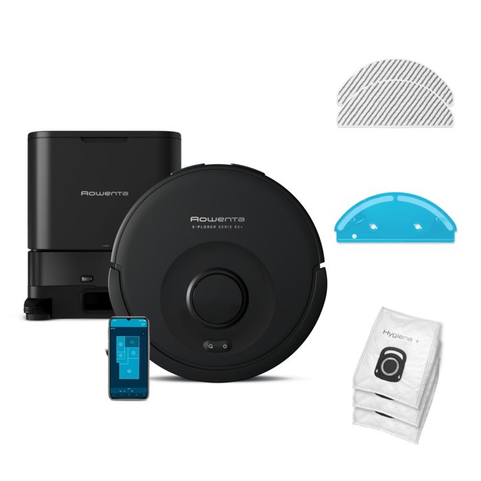 Rowenta X PLORER Serie 85+ Aspirateur robot laveur 6000Pa Détection laser 360° Vidage automatique de la poussière RR87D5WH