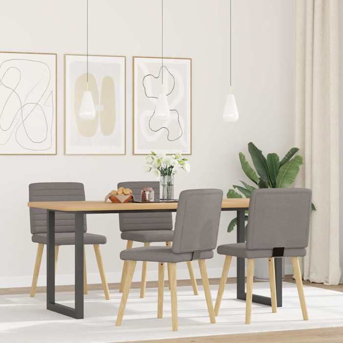 SALE 2026Chaises à manger - lot de 4 - Chaises de Salon - taupe tissu 45x54x86cm 33.2 Kg 4106449
