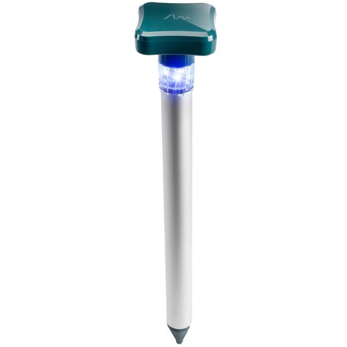 Répulsif danimaux sauvages - Gardigo - Flash bleu - Activation automatique - Fonctionne avec piles - Portée 1200 m²