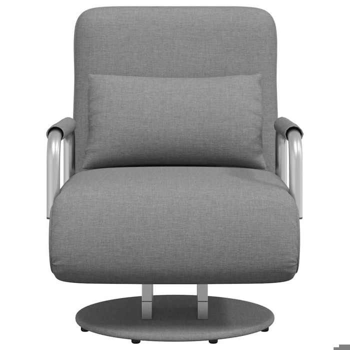 TOP 2026 Chaise Relax - 1 place Fauteuil - pivotant et canapé-lit Gris clair Tissu - 60x75x80 cm FF4689