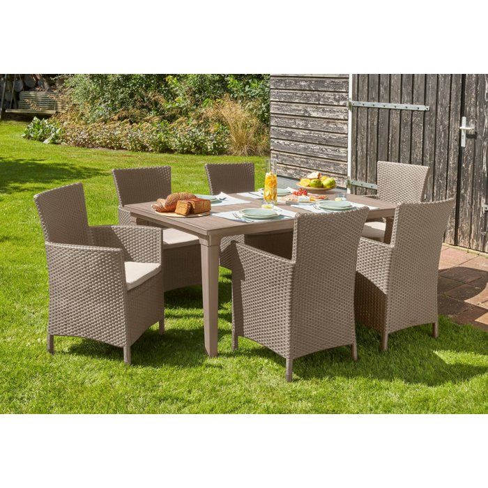 Fauteuil dextérieur Steinbach Dmora plastique gris taupe 60x62 cm Fauteuil dextérieur Steinbach Dmora plastique gris taupe 60x62 cm
