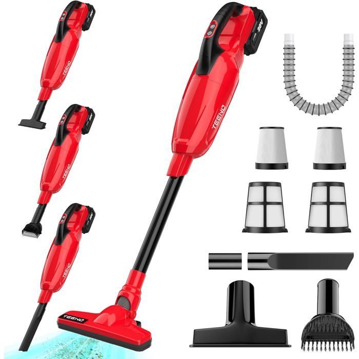 Aspirateur balai sans fil - ZGEER - 150W - 13Kpa - Batterie lithium 4Ah - Autonomie 25 min - Filtration HEPA