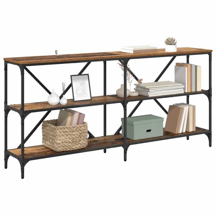 Réduction - Table dEntrée Bout de Canapé Marron Meuble console Bois ancien 180 x 30 x 75 cm Bois dingénierie 03_64679309