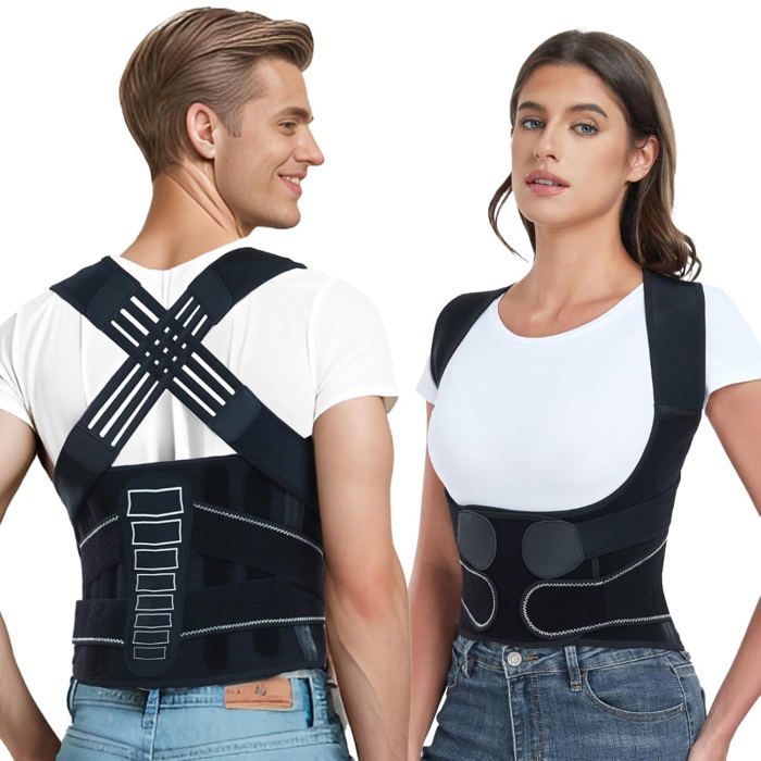 Correcteur de posture dorsal pour femmes et hommes avec système dalignement vertical de la colonne vertébrale soulagement des