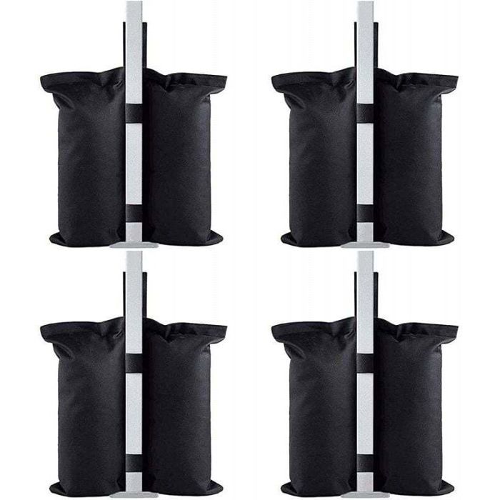 Poids pour tonnelle - PZCC - Jeu de 4 - Tissu 600D revêtement PVC - 38 x 34 cm - Capacité 11 kg
