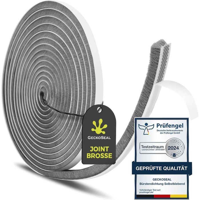 Joint à brosse autocollant 12 m 9 mm (l) x 5 mm (D) joint à brosse pour fenêtre porte coulissante joint à brosse pour armoire