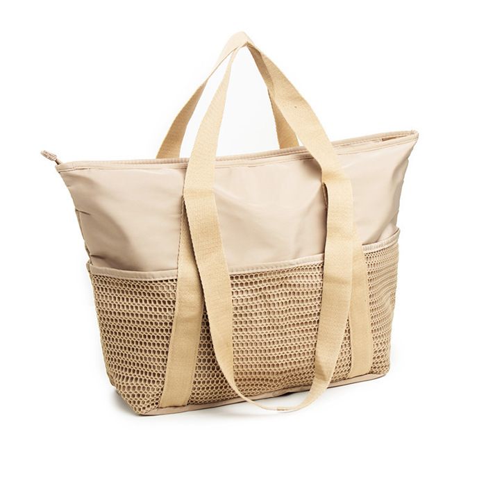 Sac de Plage Grande CapacitéSac a Main Femme Imperméable et Anti-Sable pour FemmeBeige