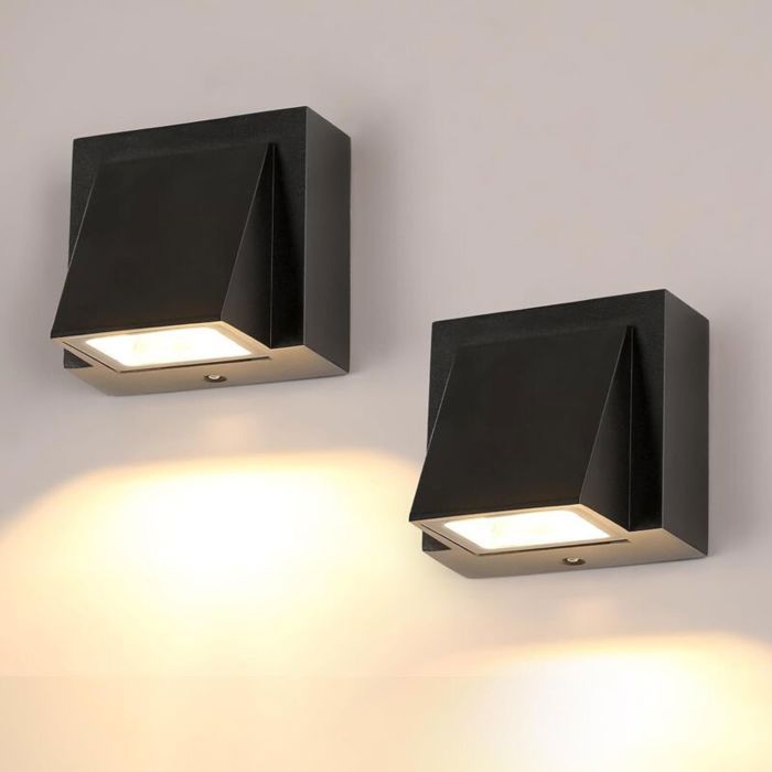 Applique Murale Interieur/Exterieur 5W COB Applique Murale Exterieur LED Imperméable Lampe Murale Exterieur Pour Jardin 3000K