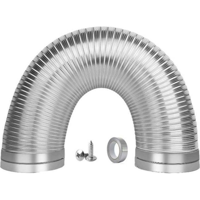 Gaine ventilation flexible diamètre 150 mm tuyau évacuation semi-rigide 15 m aluminium pour hotte clim sèche-linge