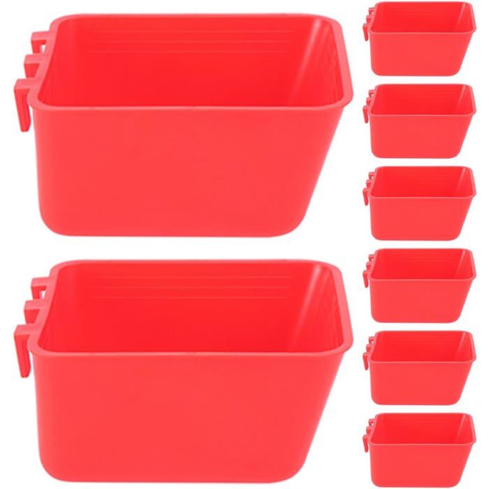 Mangeoire Pour Oiseaux - 8 Pièces - Plastique - Bol Alimentation Et Eau - Poules Perroquets Pigeons - 12 5x9 5x6c MICRODERMABRASION