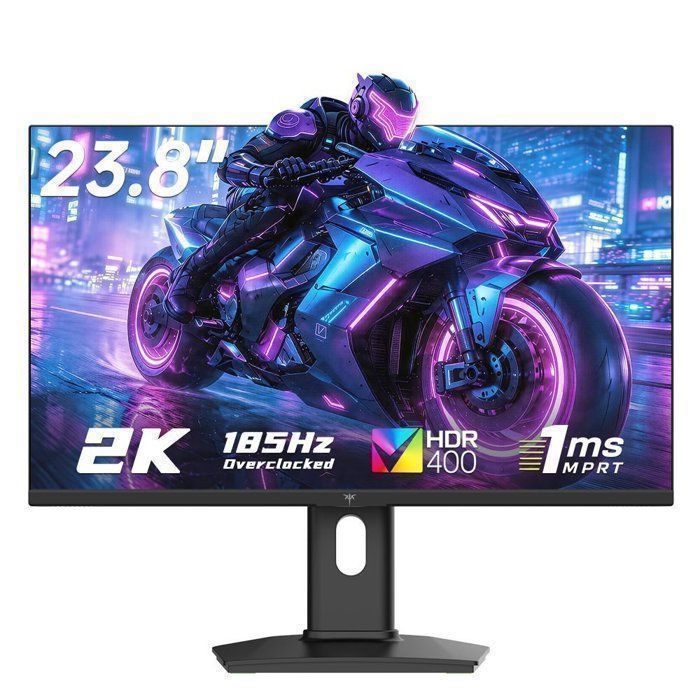 KTC H24T7 Moniteur de Jeu 238 Pouces 2560×1440 QHD 180 Hz Overclockable à 185 Hz Temps de Réponse MPRT de 1 ms HDR400