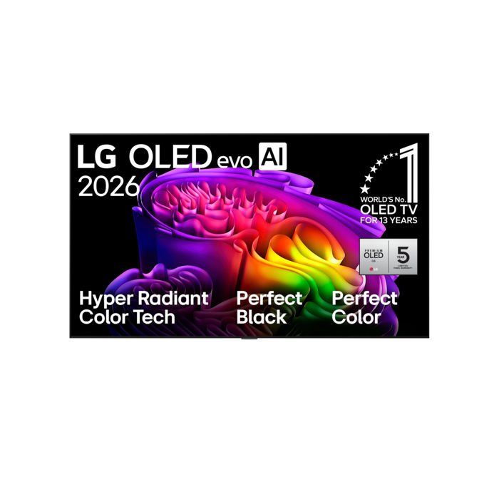 Téléviseur OLED noir LG 55 pouces Ultra HD 4K 3840 x 2160 165 Hz HDR10 HLG Dolby Vision Wi‑Fi 6 Bluetooth