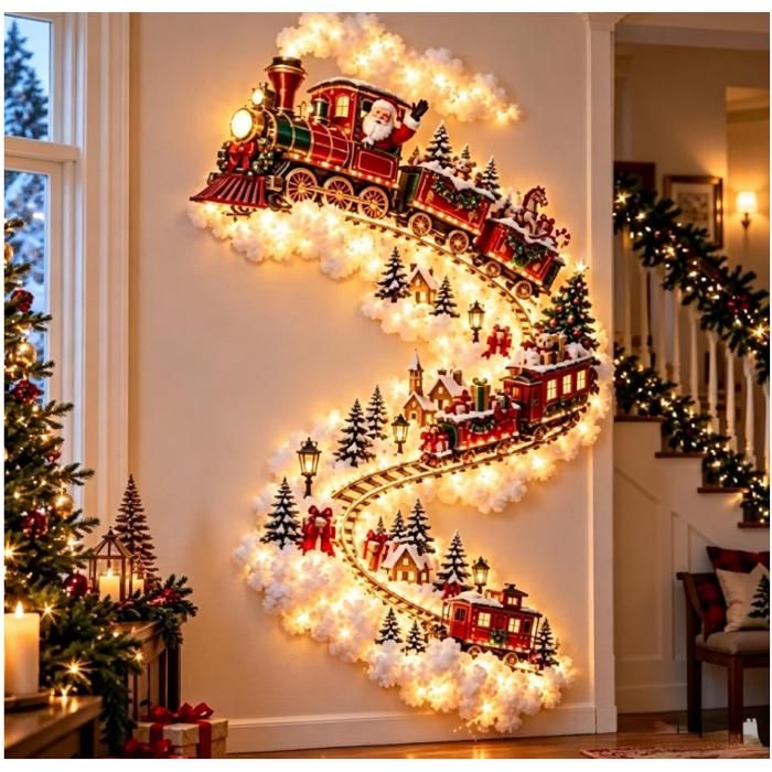 Applique murale LED cascade Noël