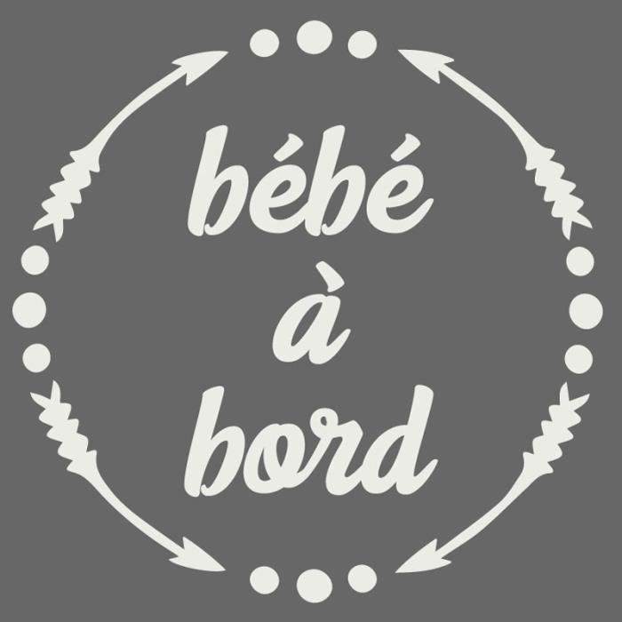 STICKER BEBE A BORD J0109 Blanc