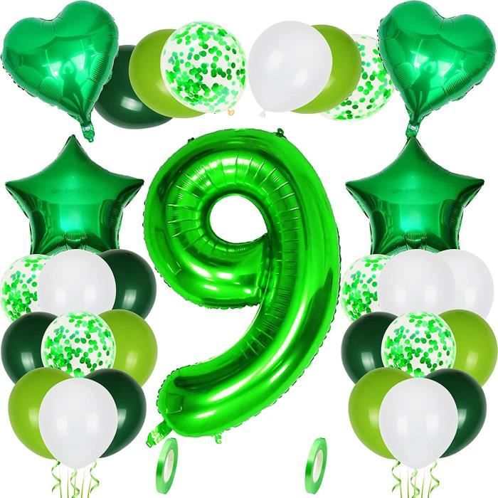 9 Vert Ballon Anniversaire9 Ans Ballon Anniversaire Vert Helium Geants Balloons Decoration Anniversairehappy Birthday Ballona 869 Cdiscount Maison