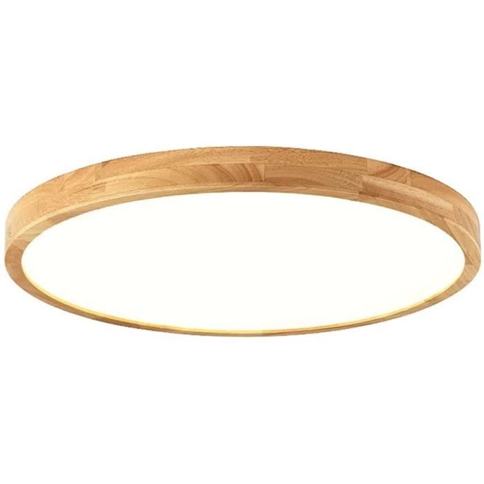 Plafonnier LED Vikaey 40cm 36W 4000K - Bois Et Métal - Éclairage Moderne