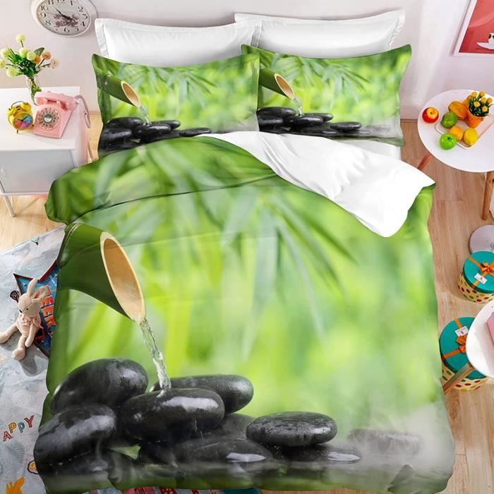 Housse De Couette 220X240 Ado Paysage De Bambou De Lit 220X240 Enfant Garcon Housse Couette 2 Personnes Coton Polyester Avec r1854 Cdiscount Maison