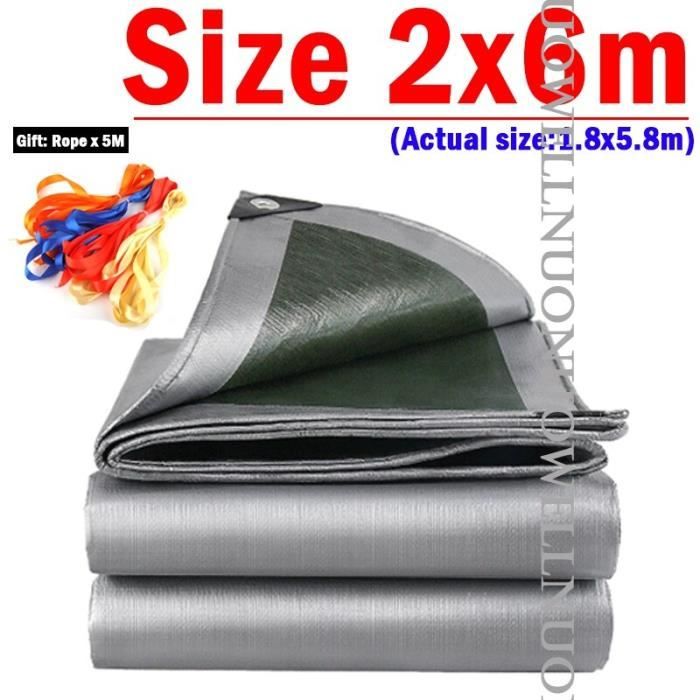 Bâche De Pluie Imperméable De Camping 10x10 Pieds (3x3m) – Polyester Léger, Protection UV Et Vent, 4 Saisons