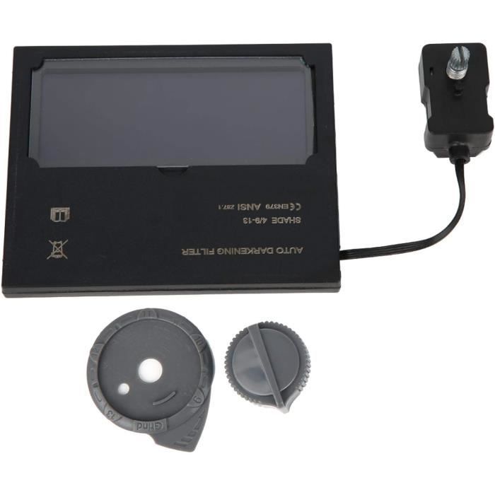 ZYWUOY Lentille Casque Soudure Solar Pro Auto Darken WS1000A - Filtre Automatique Pare-Soleil Bouton Noir