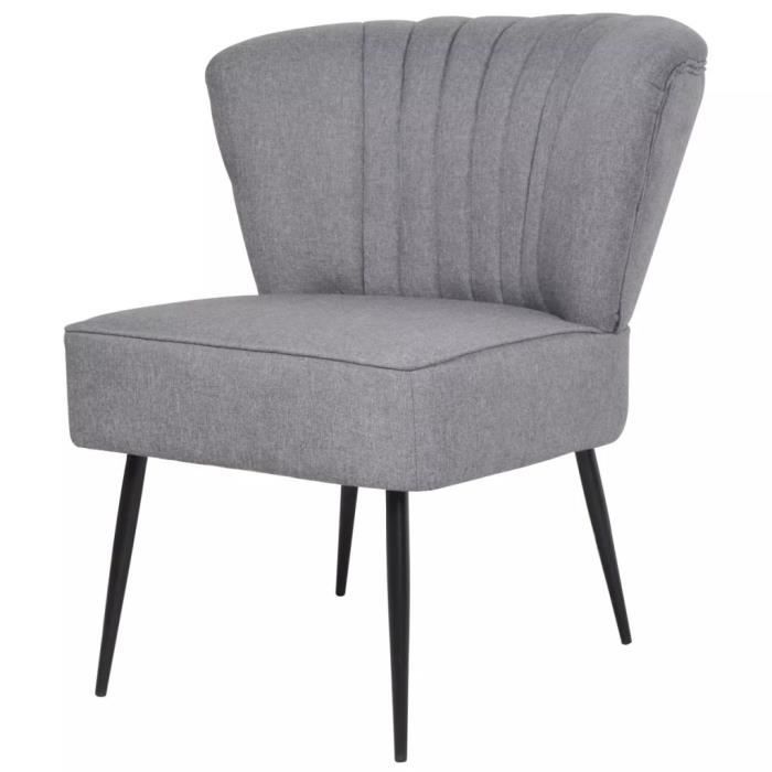 Chaise De Cocktail Gris Clair Achat Vente Chaise Soldes