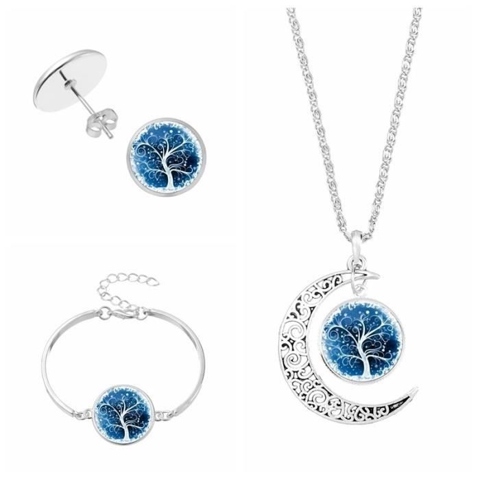 collier lune arbre collier lune arbre