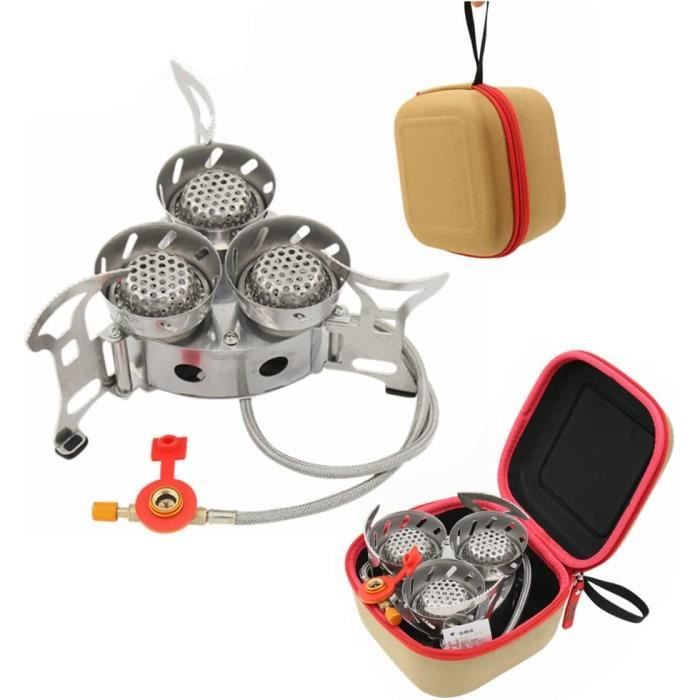 Réchaud 2.2 KW Allumage Piézo Réchaud Gaz Mianova 2-en-1 - Plaque Cuisson + Valise, 2.2kW, Cartouches Gaz Cuisiniere Gaz
