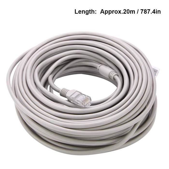 RJ45 Cat 5 Réseau Ethernet Câble de raccordement + Câble Ethernet CCTV ...