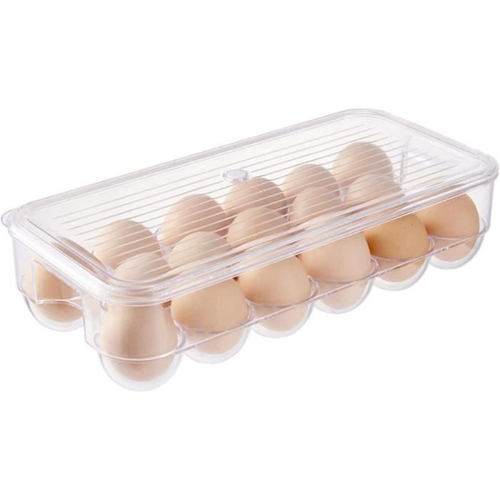 Boite A Oeufs En Plastique, Stockage D'oeufs Avec Couvercle, Organiseur