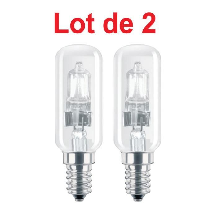 Lot de 2 Ampoules Halogène tube E14 370Lm 28W 3000K Cdiscount Maison