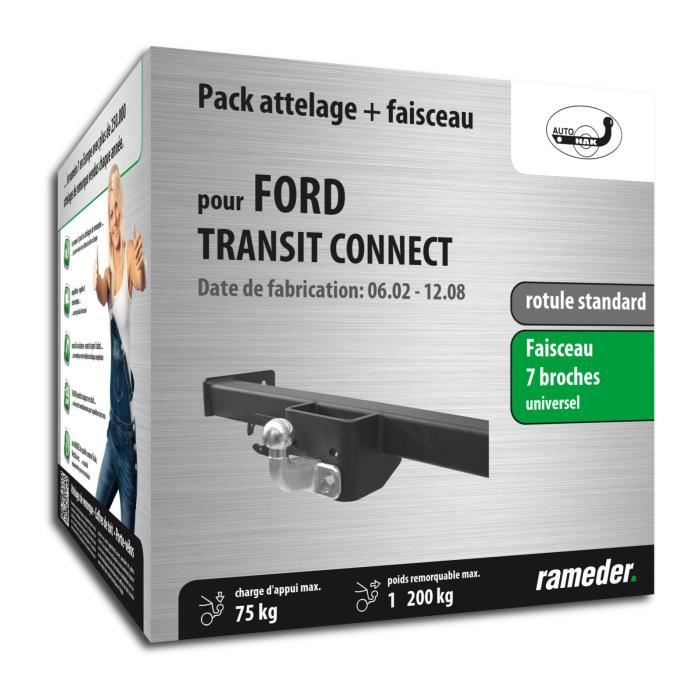 Attelage - Ford TRANSIT CONNECT - 06/02-12/13 - rotule standard - AUTO-HAK - Faisceau universel 7 broches