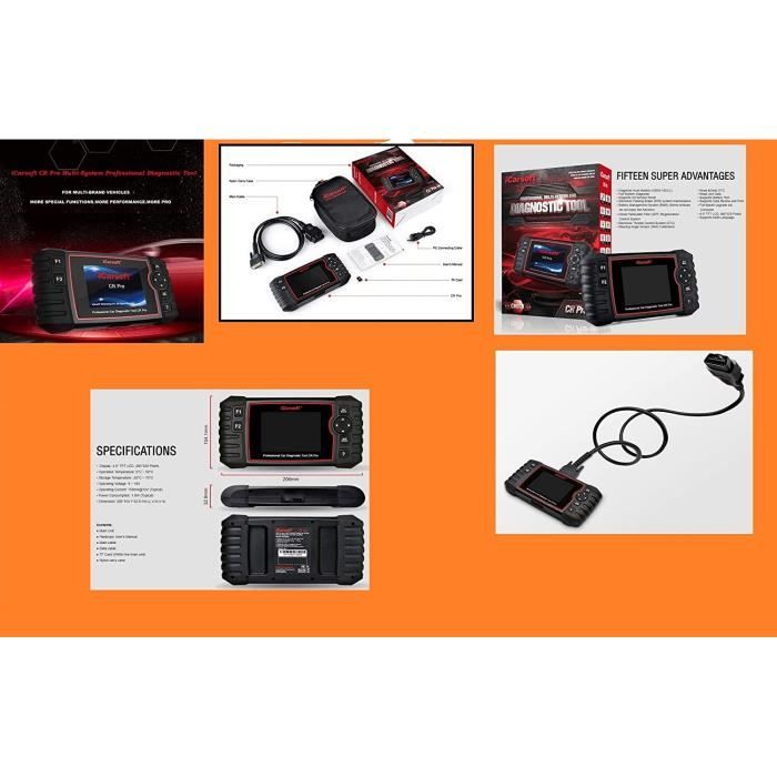 Bluetooth- Adapter Für ICarsoft CR MAX BT PROFI Scanner ALLE SYSTEME Online Service Full System