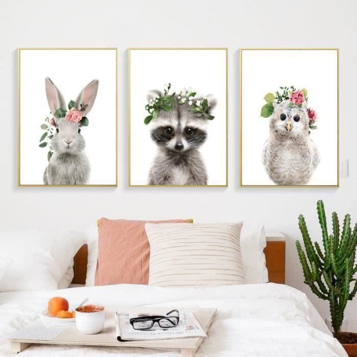 Sans Cadre Nordique Animal Peinture Mignon Dessin Anime Impressions Sur Toile Pour Enfants Chambre Mur Photo 30x40cmx3 Bes25018 Achat Vente Objet Decoration Murale Bientot Le Black Friday Cdiscount
