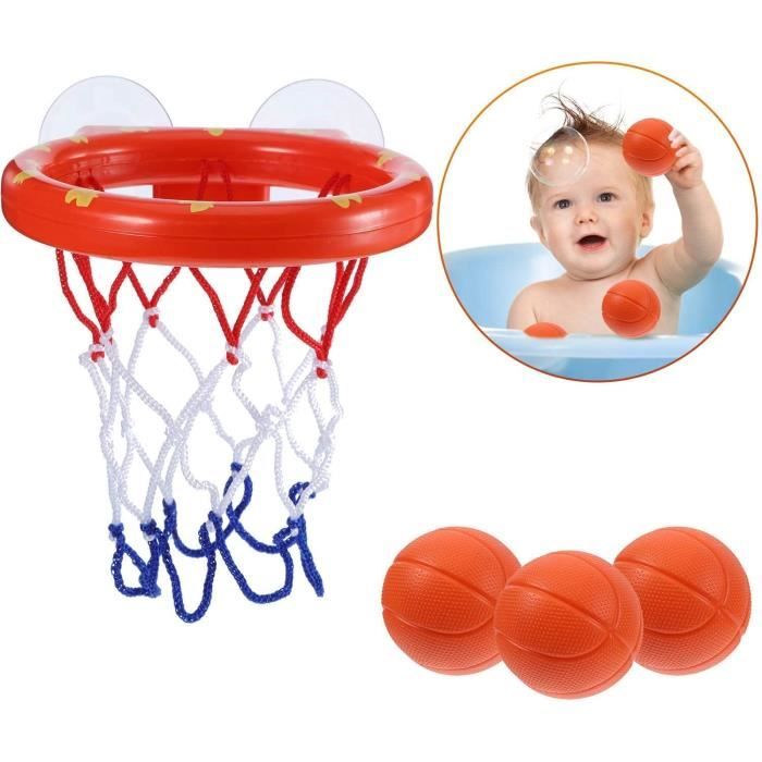 Jeu de tir de baignoire - Cerceaux de Basket pour Enfants et Tout Petits avec 3 balles - Orange 