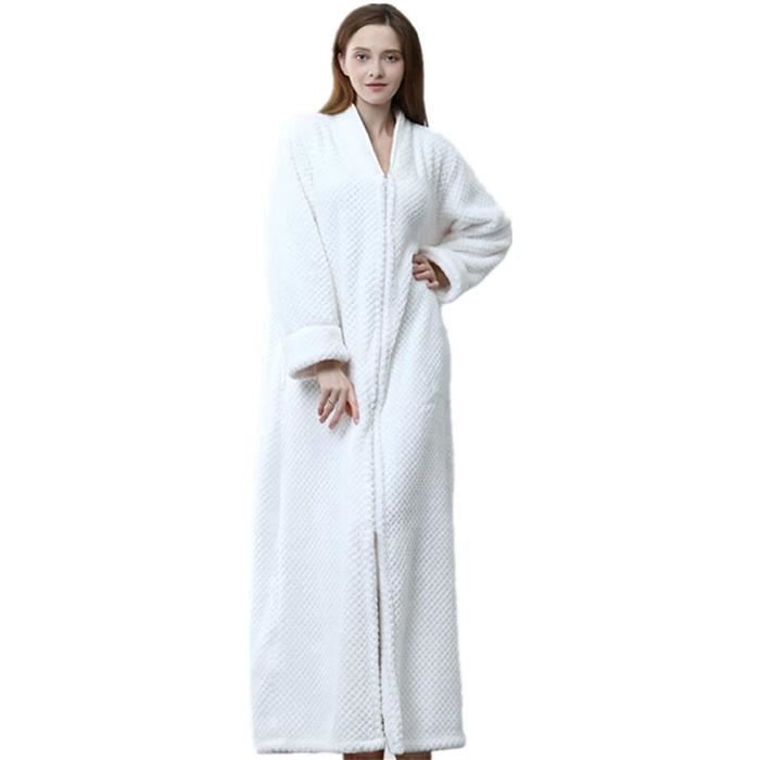 Peignoir Dames Automne Hiver Pyjamas Matelasses en Flanelle Peignoirs a Fermeture eclair Peignoirs Ultra Amples Pyjamas Chau 1122 Cdiscount Maison