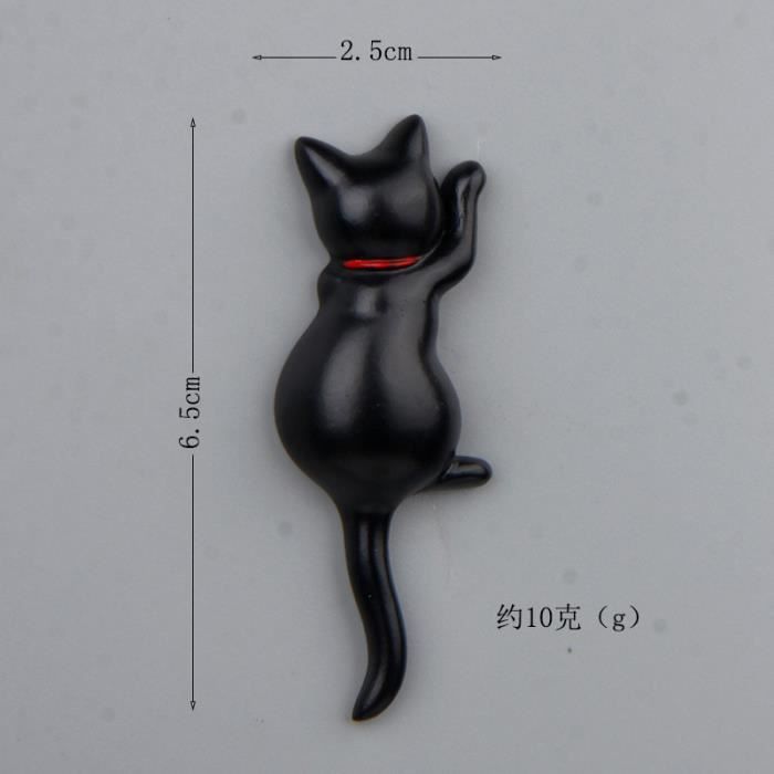 Aimants Frigo Chat Noir Et Blanc - Cadeau Accessoire Déco - Dicton Animal