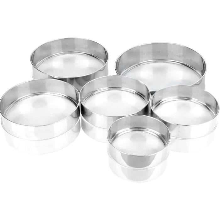 AURSTORE BASA Lot de 3 Passoire Cuisine, Tamis Maille Fine en Acier Inoxydable 6,9 cm, 8,2 cm 9,8cm pour Poudre Pâtisserie,égoutter Nouille/Riz (Lot de 3 pcs) | Votre wishlist sur