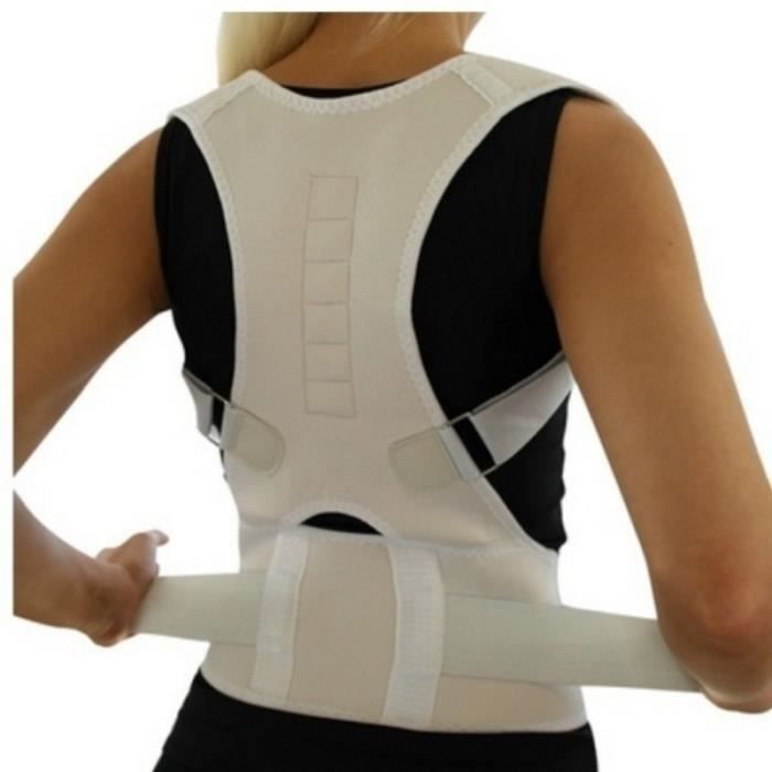 Correcteur de Posture magnetique reglable pour le haut Corset pour le dos ceinture pour redresser les epaules soutien l XXXL W XXXL Cdiscount Sport