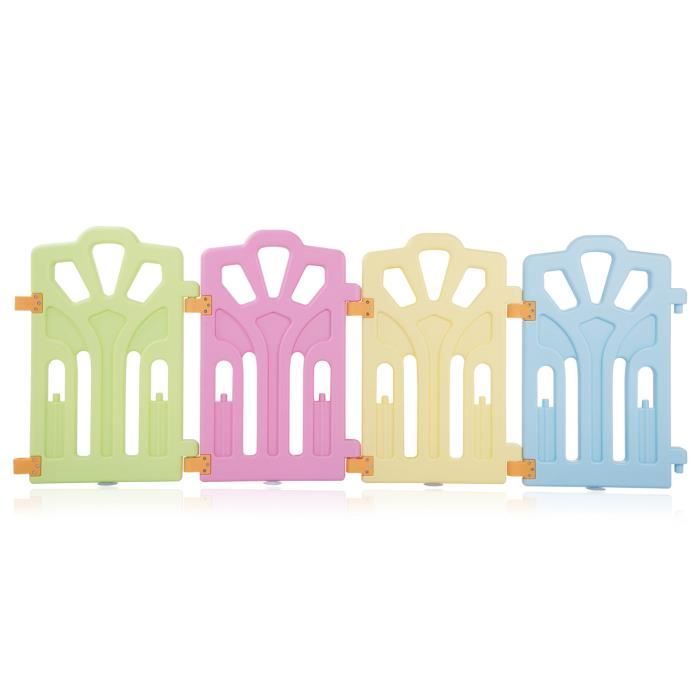 Baby Vivo Parc B/éb/é Barri/ère S/écurit/é Plastique Enfant Protection Porte Panel Jeu Espace Jeu Chambre Brown