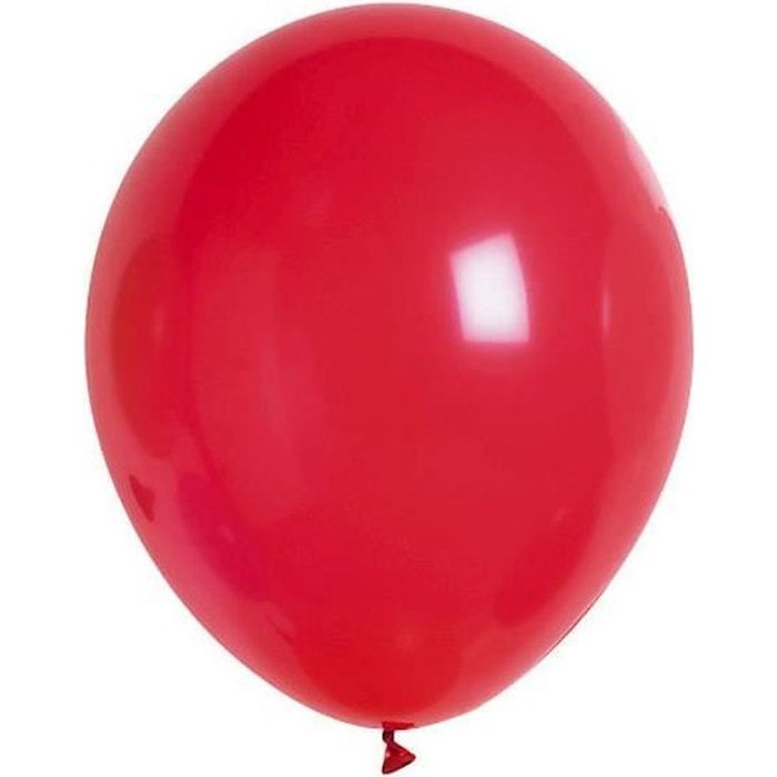 Lot de 100 Ballons Latex en Forme de Coeur Couleurs Blanche et Rouge
