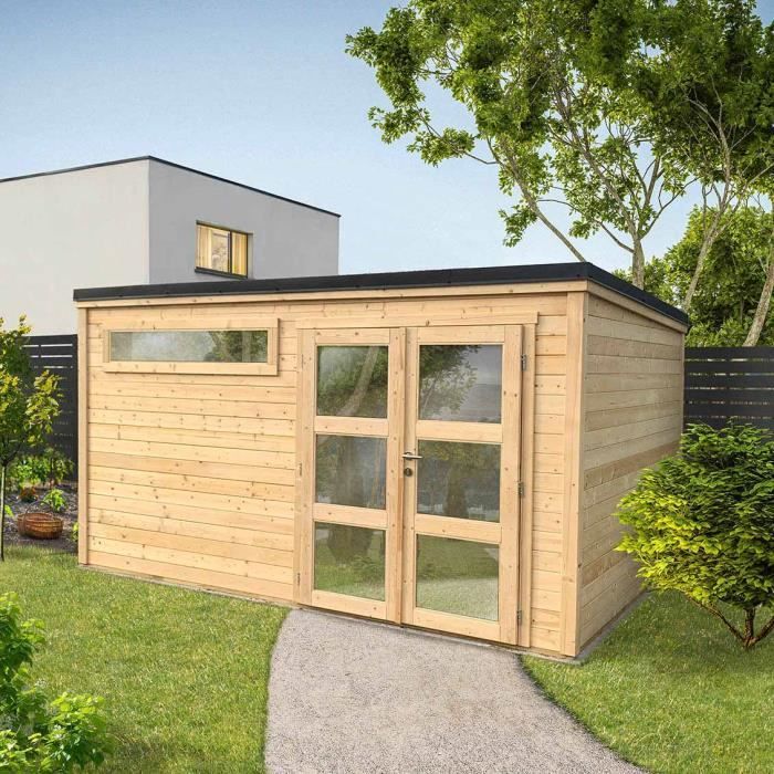 Abri De Jardin Premium Shelty Plus Modern 11m Toiture Plate En Acier Galvanise 395 X 280 X H 209 Cm Achat Vente Abri Jardin Chalet Abri De Jardin Premium Shelty Cdiscount