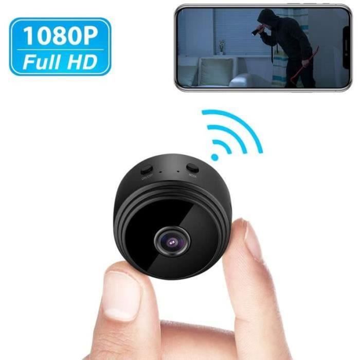 Caméra Espion HD 1080P Mini Sans Fil - Détection Mouvement Vision Nocturne Batterie