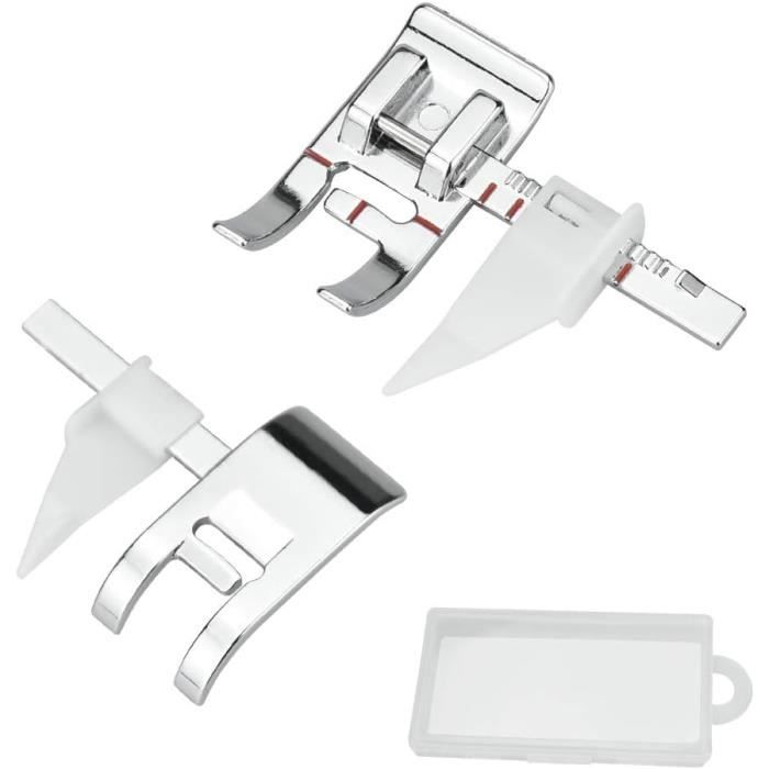 2 Pieds-de-Biche Guidage Réglable Pour Machine à Coudre - Compatible Singer, Brother, Janome