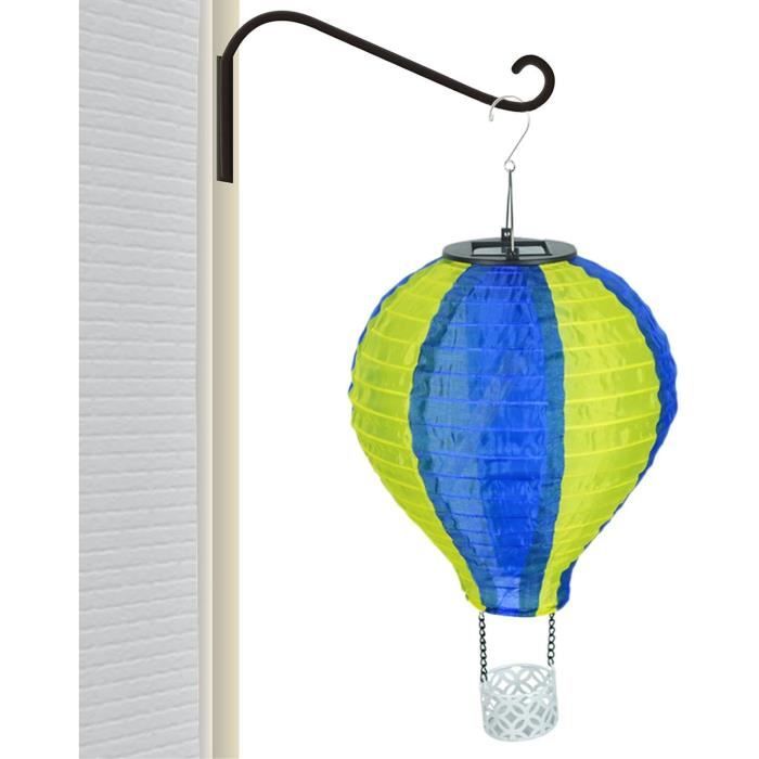 Lampe Solaire Montgolfière Globo – Effet Feu Coloré – Jardin Extérieur – LED IP44