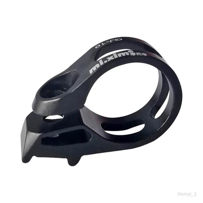 Collier De Serrage Alliage Aluminium Pour Levier Vitesse Vélo – 22.2 Mm, Avec Boulons, Couleur Noir/rouge - 10
