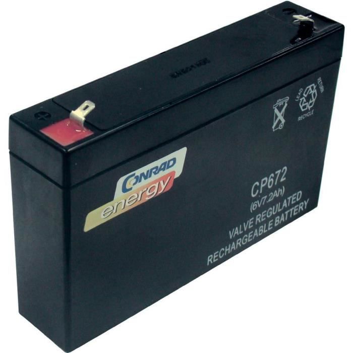 Batterie plomb 6 V 7 Ah Conrad energy