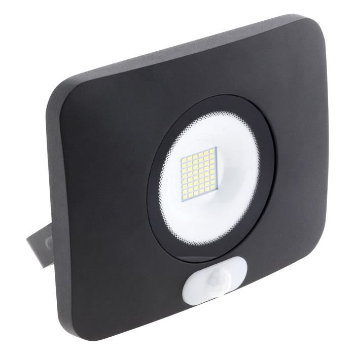 projecteur led étanche 50w avec détecteur noir - elexity - industriel - led intégrée - détecteur de mouvement
