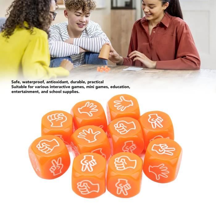 Jeu de dés - ATYHAO - 10 dés 2.5cm - Couleurs translucides - Pour jeux interactifs et éducatifs